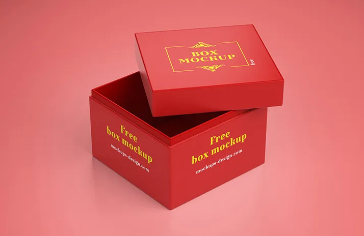 Free gift box mockup Free gift box mockup