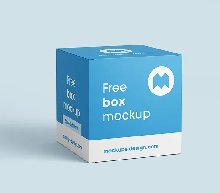 Free box mockup / 80x80x80 mm Free box mockup / 80x80x80 mm