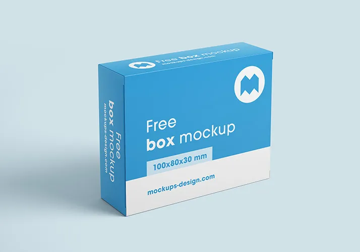 Free box mockups / 100x80x30 mm Free box mockups / 100x80x30 mm
