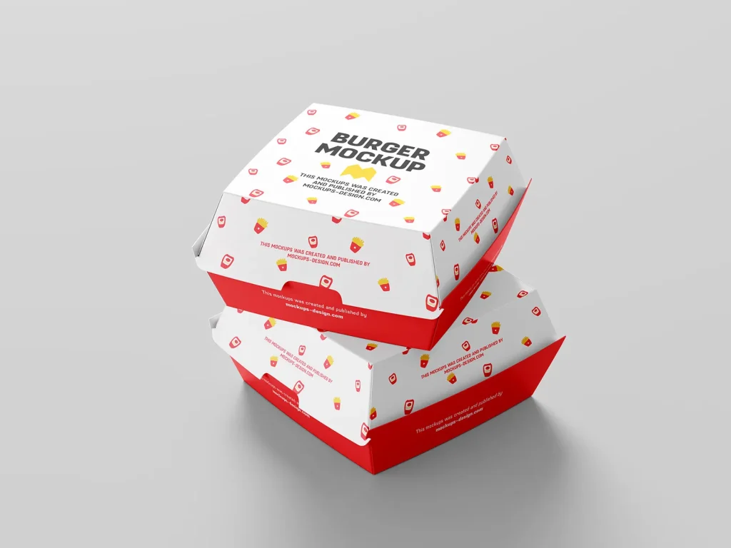 Burger box mockup