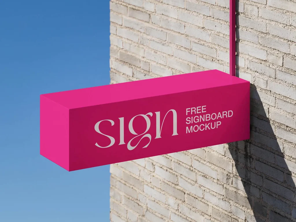 Vibrant signboard mockup