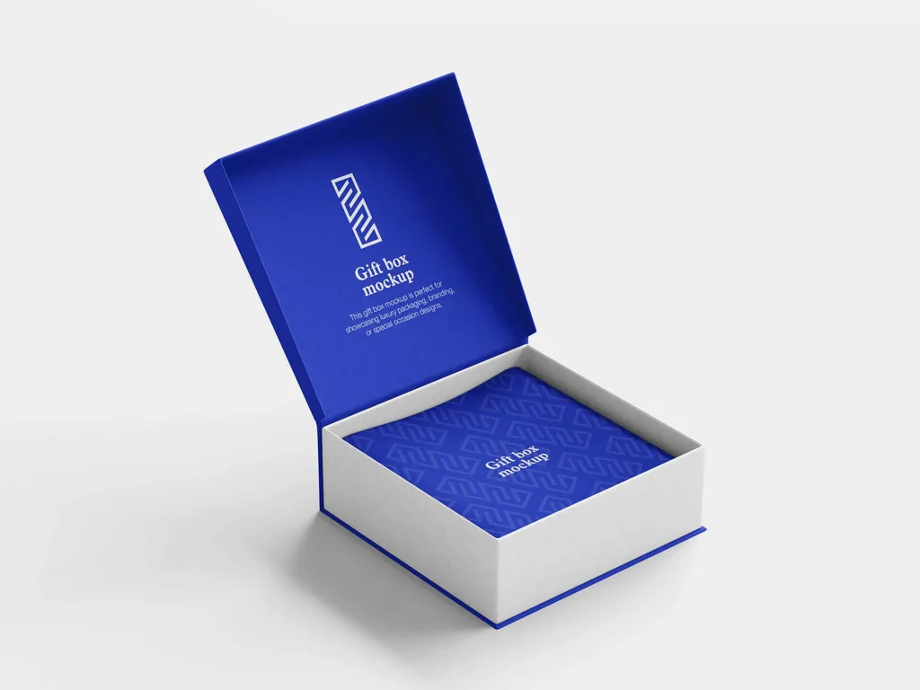 Elegant jewelry box mockup