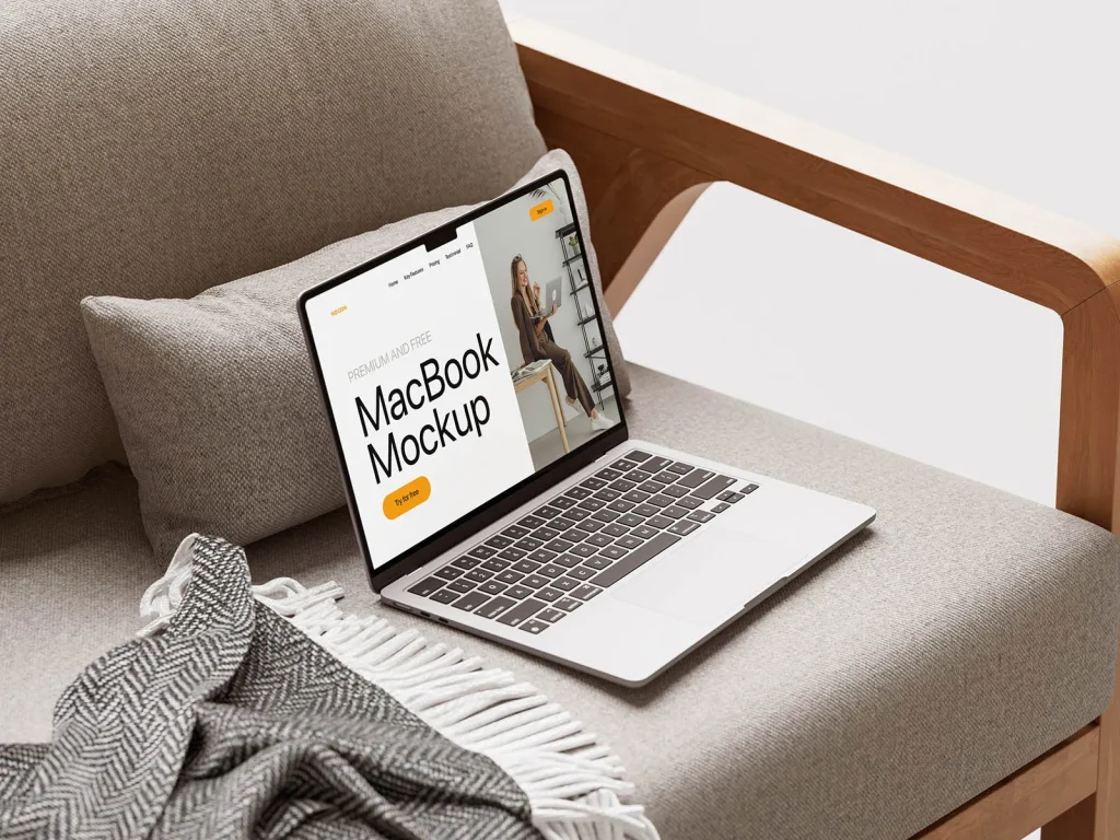 Cozy MacBook mockup