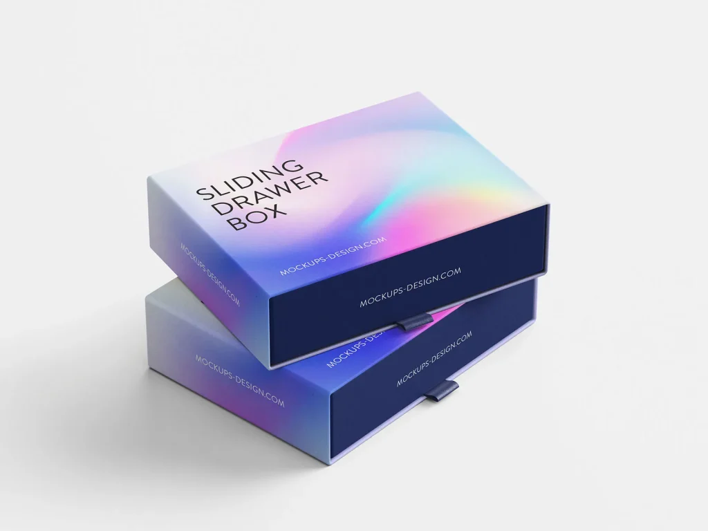 Sliding drawer box mockup Sliding drawer box mockup