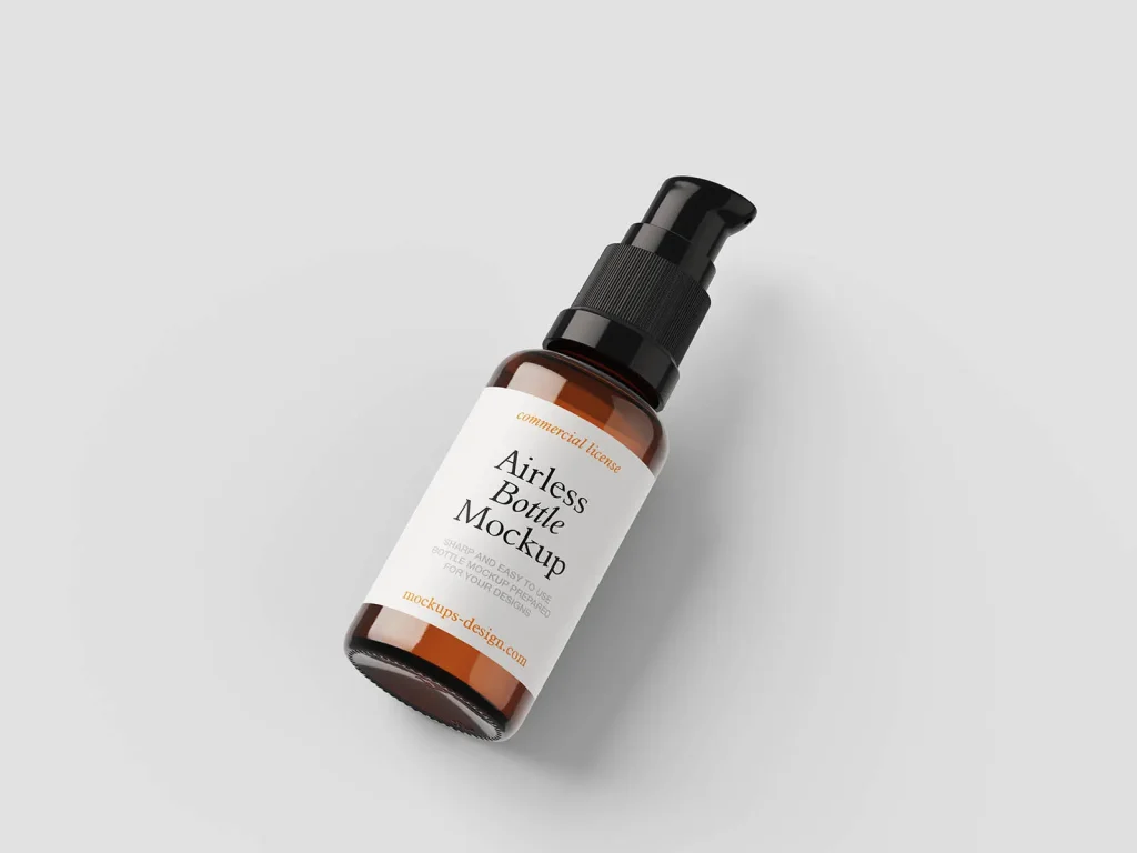 Elegant airless bottle mockup Elegant airless bottle mockup