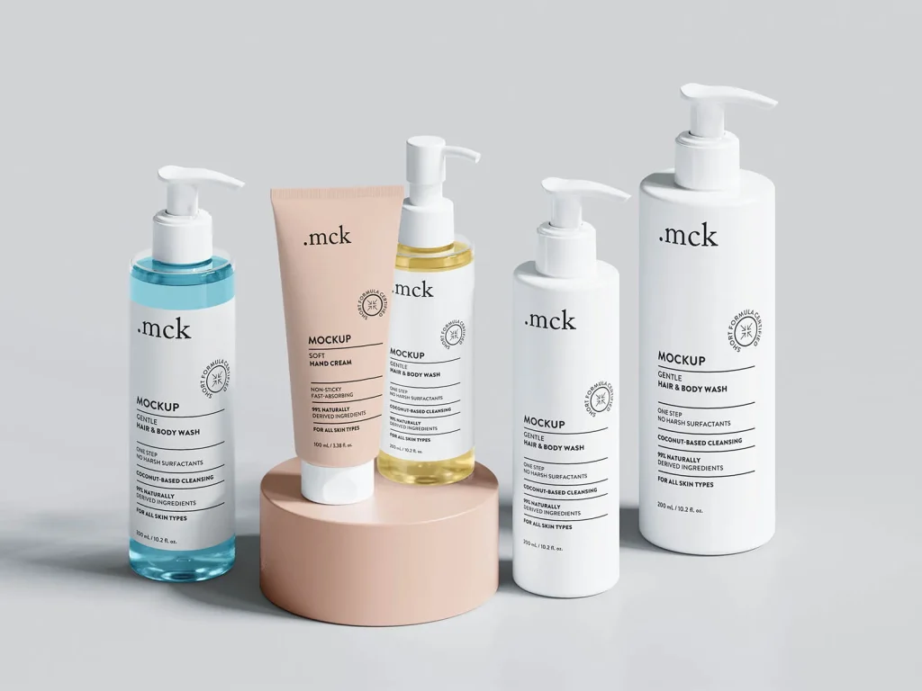 Cosmetic branding mockup