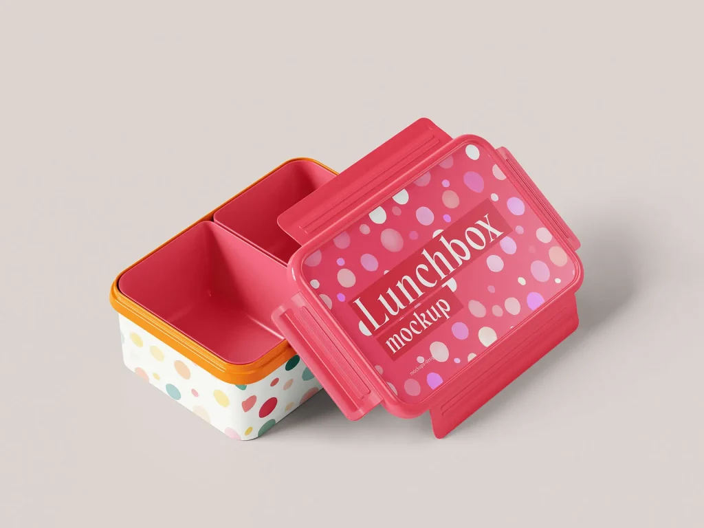 Plastic lunch box mockup Plastic lunch box mockup