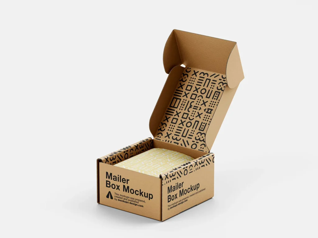 Small mailer box mockup Small mailer box mockup