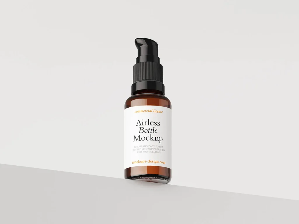 Elegant airless bottle mockup Elegant airless bottle mockup
