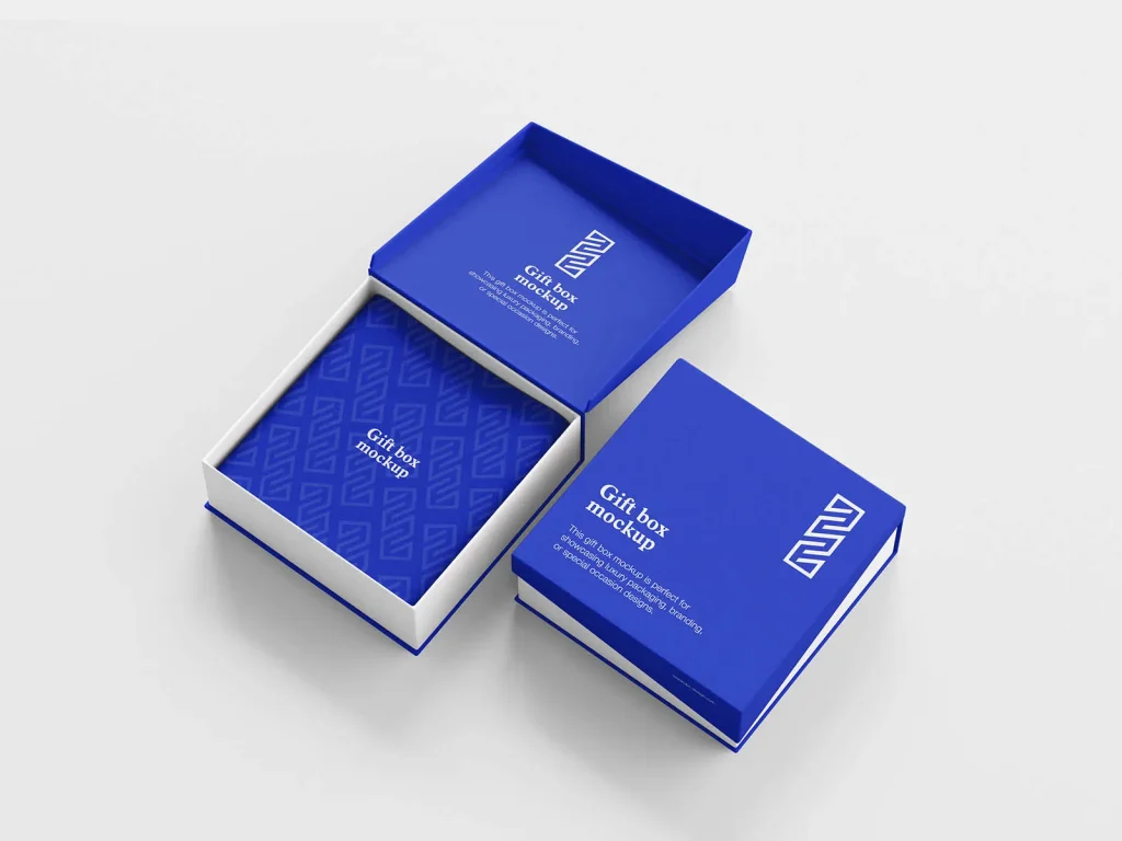 Elegant jewelry box mockup