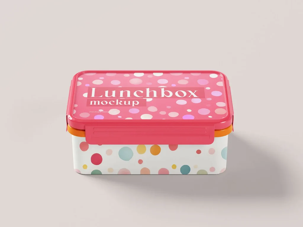 Plastic lunch box mockup Plastic lunch box mockup