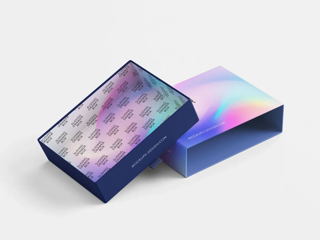 Sliding drawer box mockup Sliding drawer box mockup