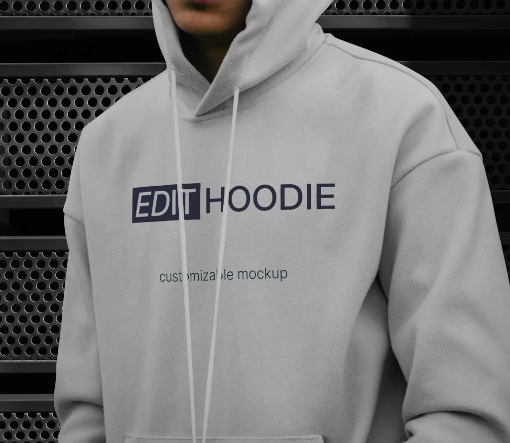 Hoodie with Metal Background Mockup Hoodie with Metal Background Mockup