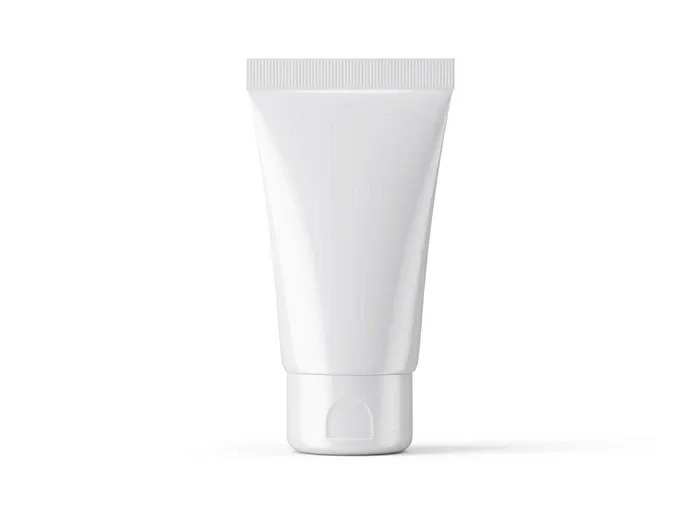 Free Cosmetic Tube Mockup on Light Background