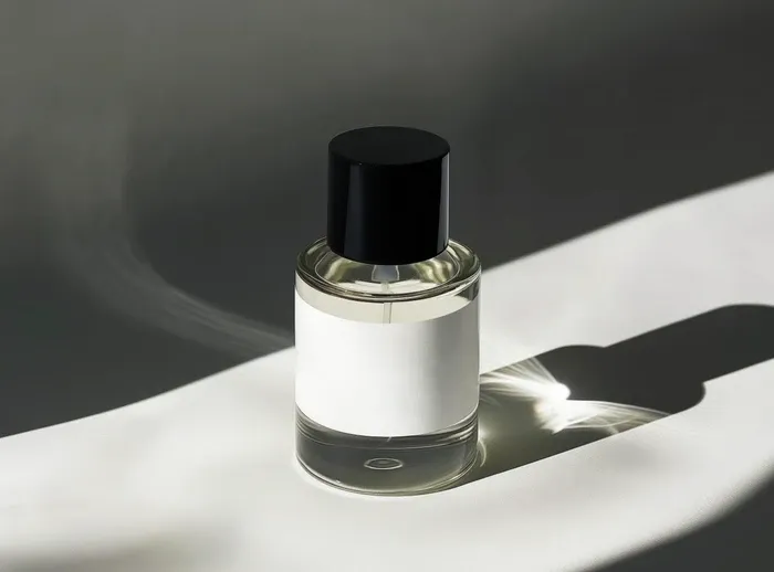 Free Perfume Bottle Mockup with Light Reflections Free Perfume Bottle Mockup with Light Reflections