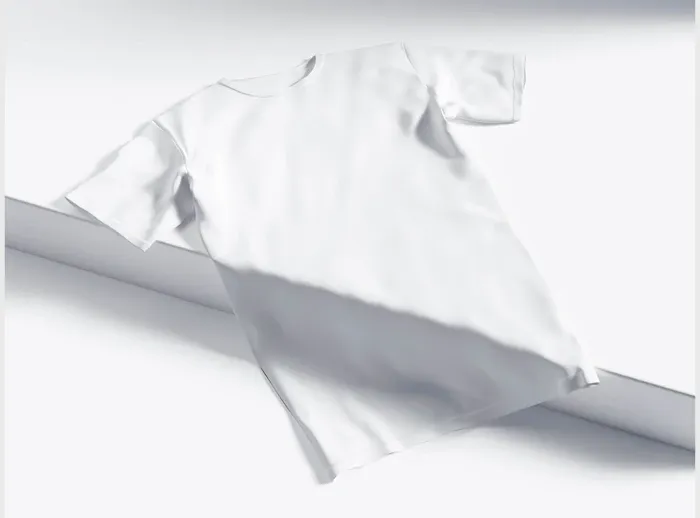 Free T-Shirt Mockup on Mint Green Background