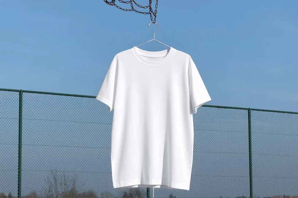 Outdoor Hanging T-Shirt Mockup