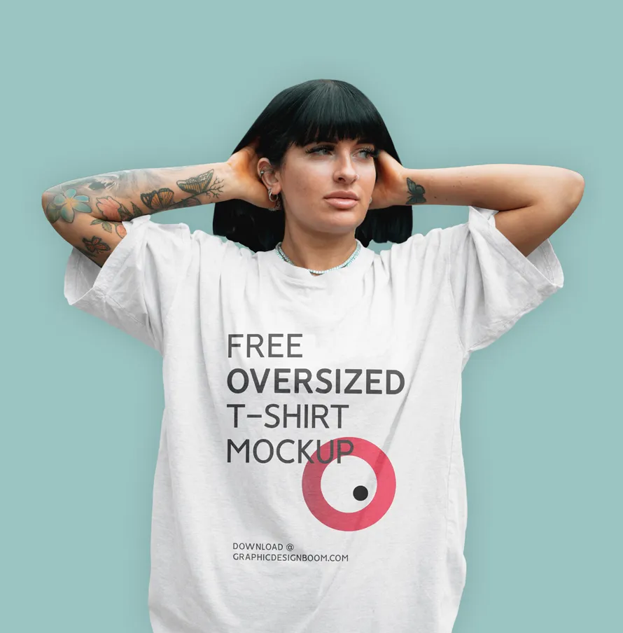 Free Oversized Urban T-shirt Mockup