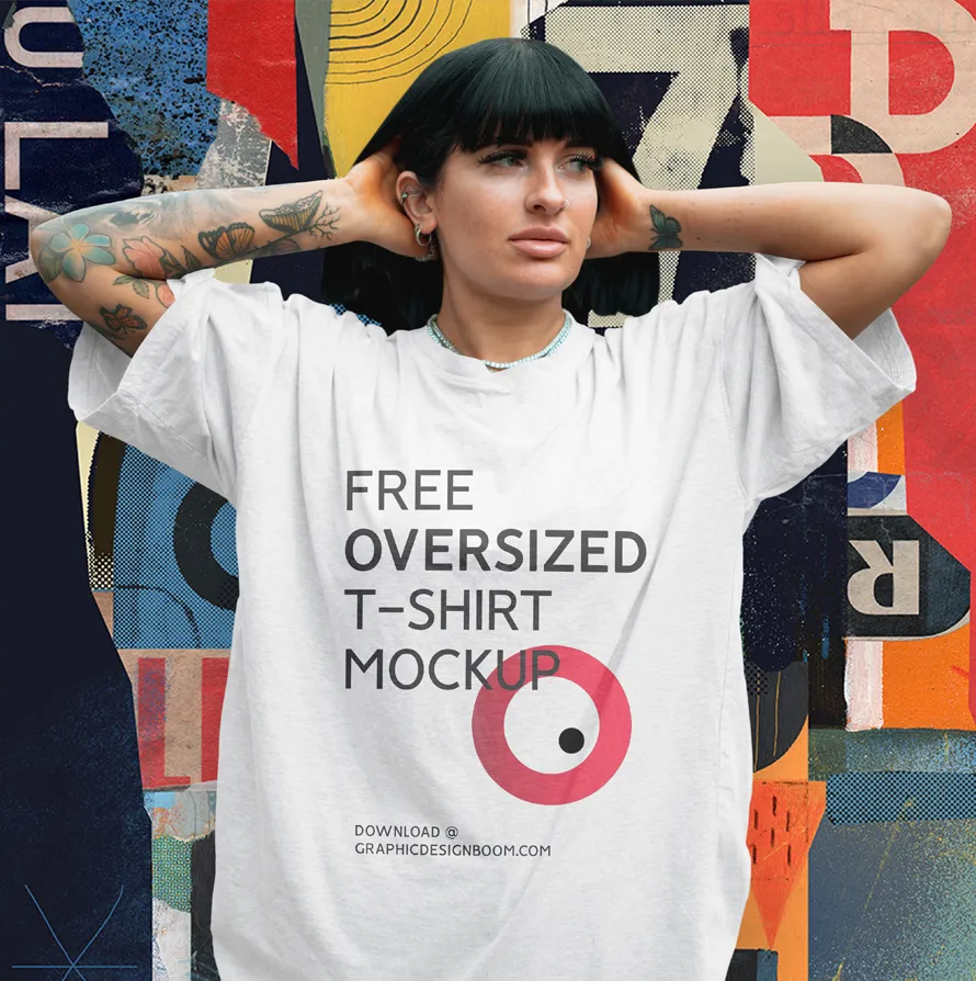 Free Oversized Urban T-shirt Mockup