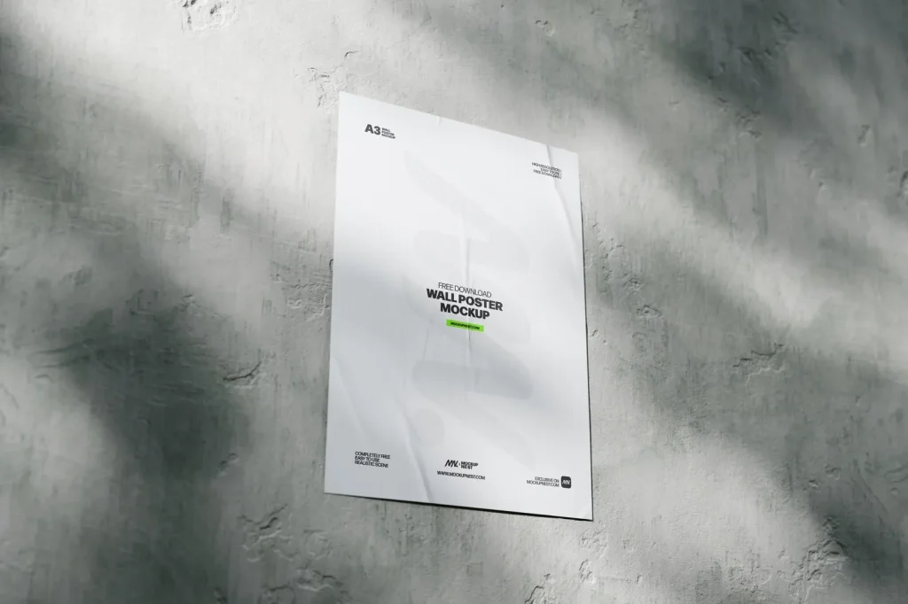 Free Wall Poster Mockup Free Wall Poster Mockup
