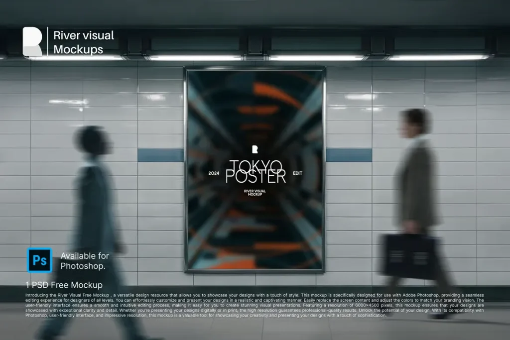 Tokyo Subway Poster Mockup Tokyo Subway Poster Mockup
