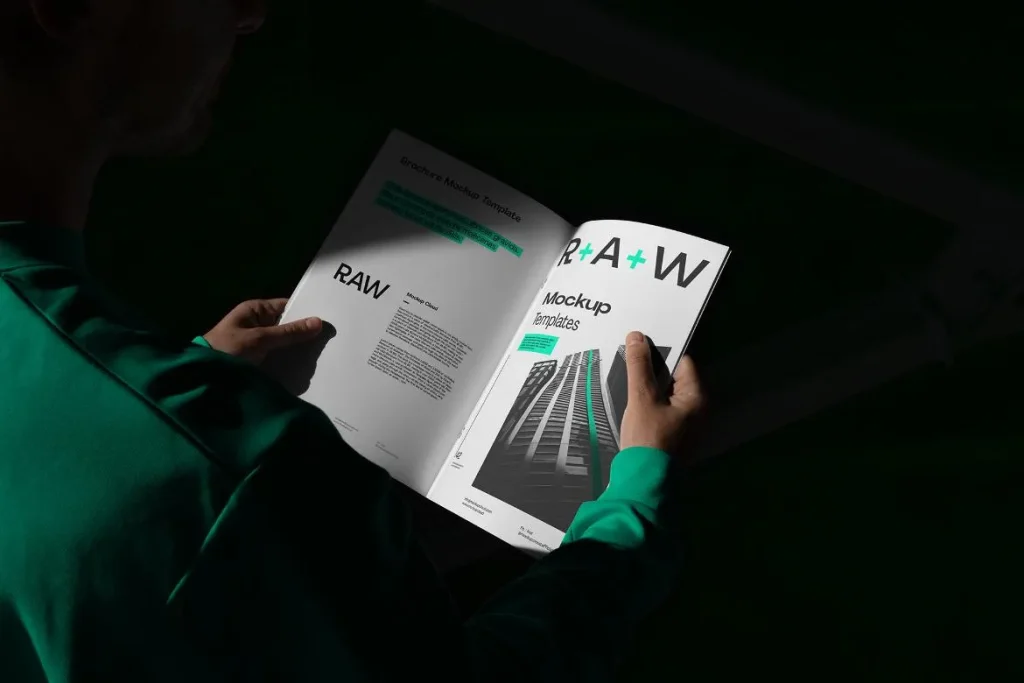 Free Brochure Mockup / RAW Series Free Brochure Mockup / RAW Series
