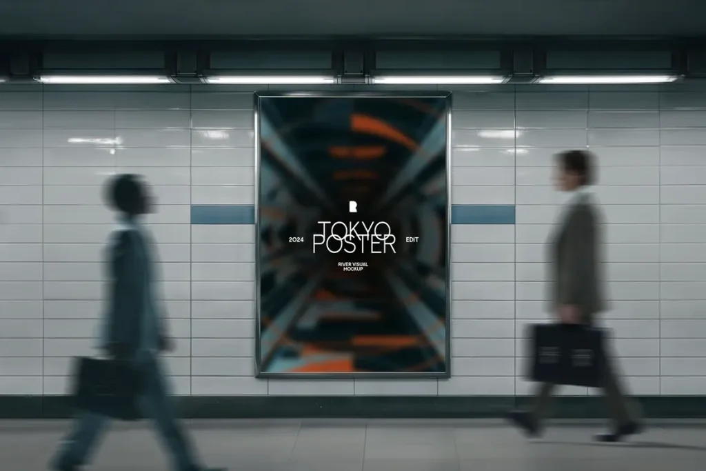 Tokyo Subway Poster Mockup Tokyo Subway Poster Mockup