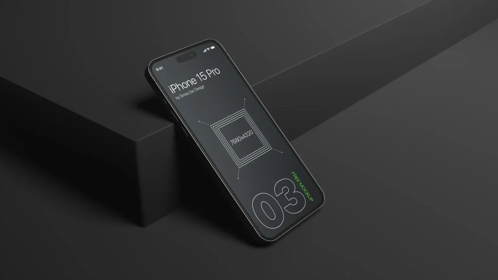 iPhone 15 Pro Free Mockup V3