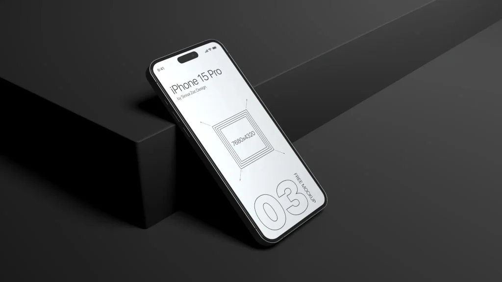 iPhone 15 Pro Free Mockup V3