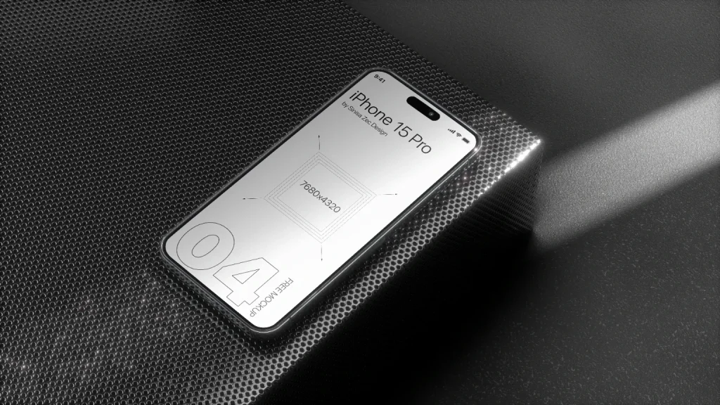 iPhone 15 Pro Free Mockup V4 iPhone 15 Pro Free Mockup V4