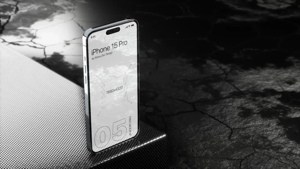 iPhone 15 Pro Free Mockup V5