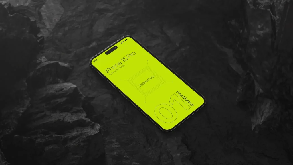 iPhone 15 Pro Free Mockup