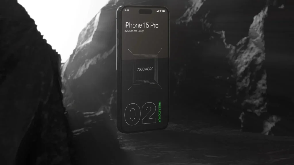 iPhone 15 Pro Free Mockup V2