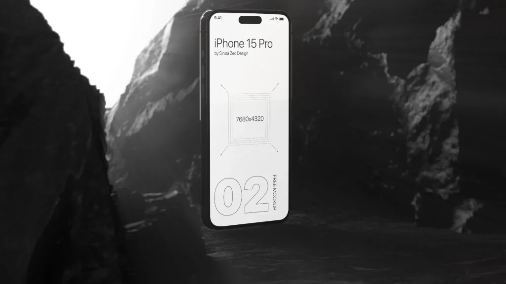 iPhone 15 Pro Free Mockup V2