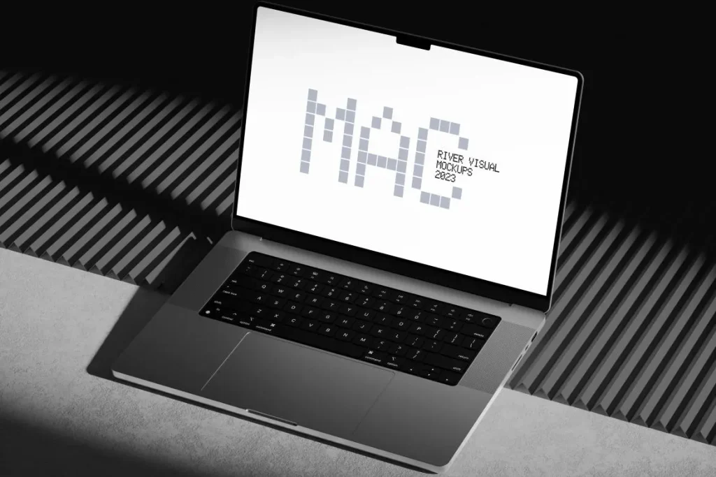 Sharp Edges Macbook Pro 16 Free Mockup