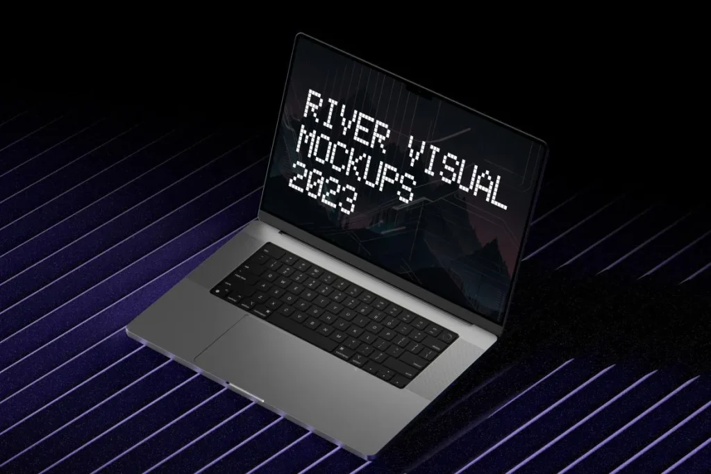 Ridges Foam Macbook 16 Pro Free Mockup