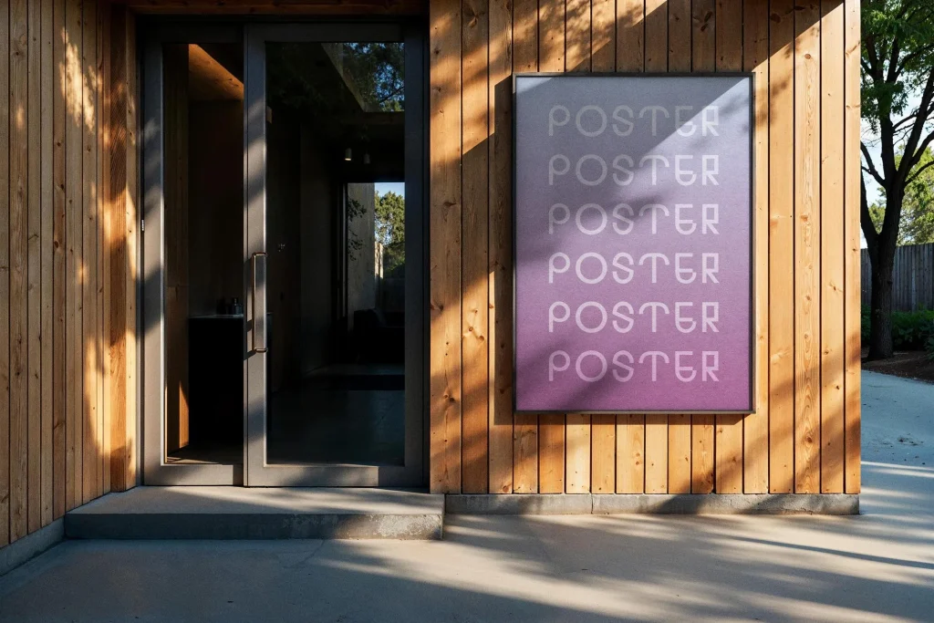 A4 Outdoor Poster Mockup