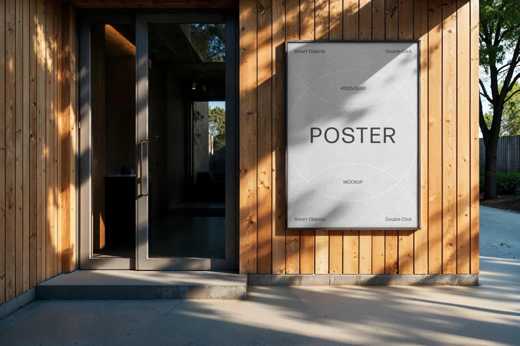 A4 Outdoor Poster Mockup