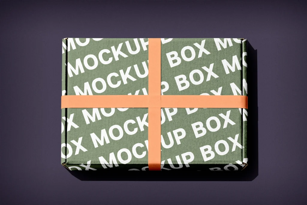 Ribbon-tied Box Mockup Ribbon-tied Box Mockup