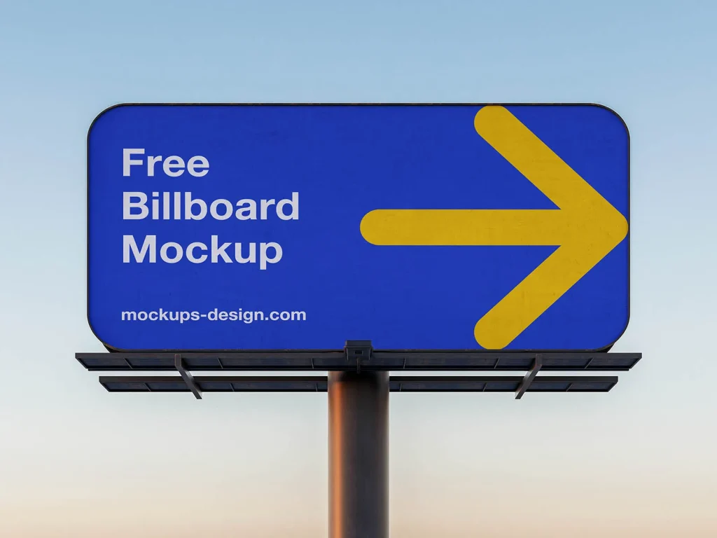 Rounded billboard mockup Rounded billboard mockup