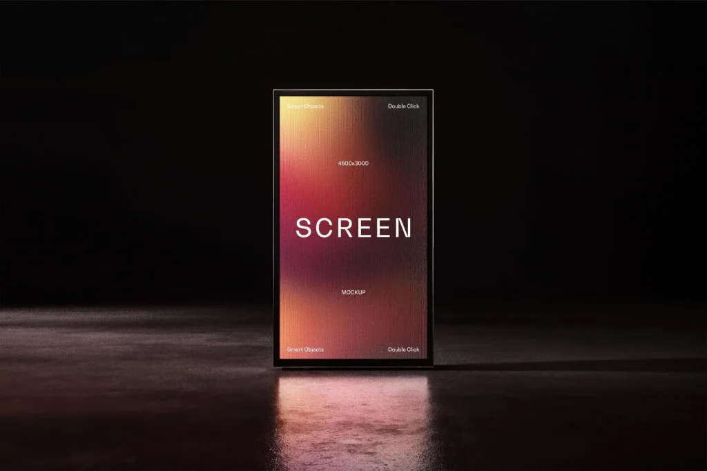 Vertical LED Screen Mockup