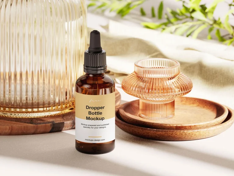 Homepage Amber essential bottle mockup