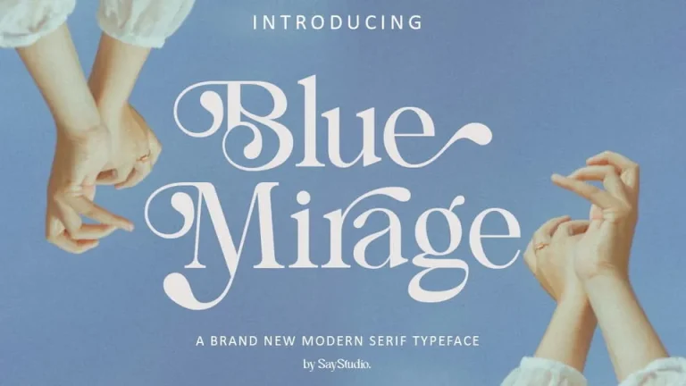 Homepage Blue Mirage Font