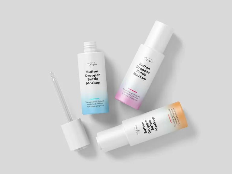 Homepage Button dropper bottle mockup