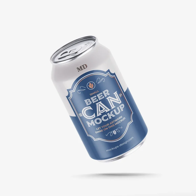 Homepage Free small beer can mockup
