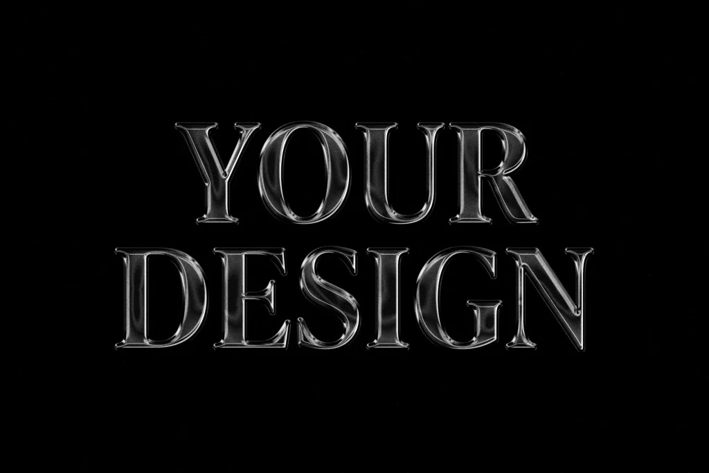 Glass Text & Logo Effect Glass Text & Logo Effect