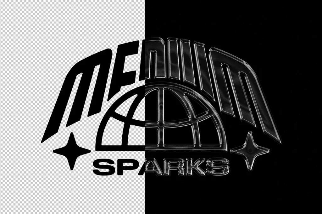 Glass Text & Logo Effect Glass Text & Logo Effect