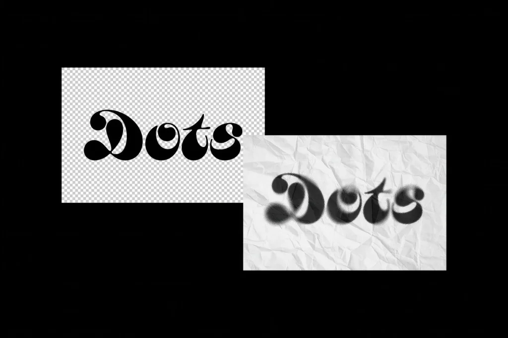 Halftone Dots Text Effect Halftone Dots Text Effect