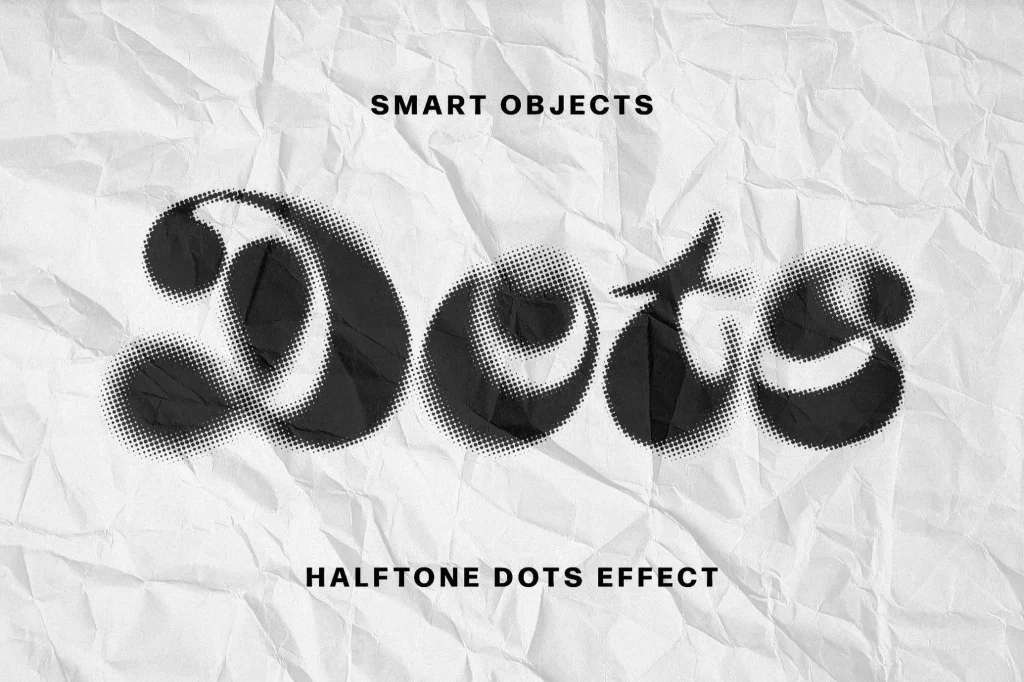 Halftone Dots Text Effect Halftone Dots Text Effect