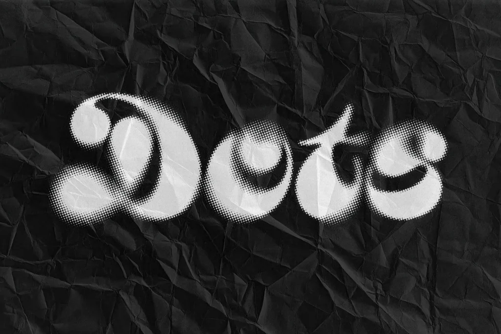 Halftone Dots Text Effect Halftone Dots Text Effect
